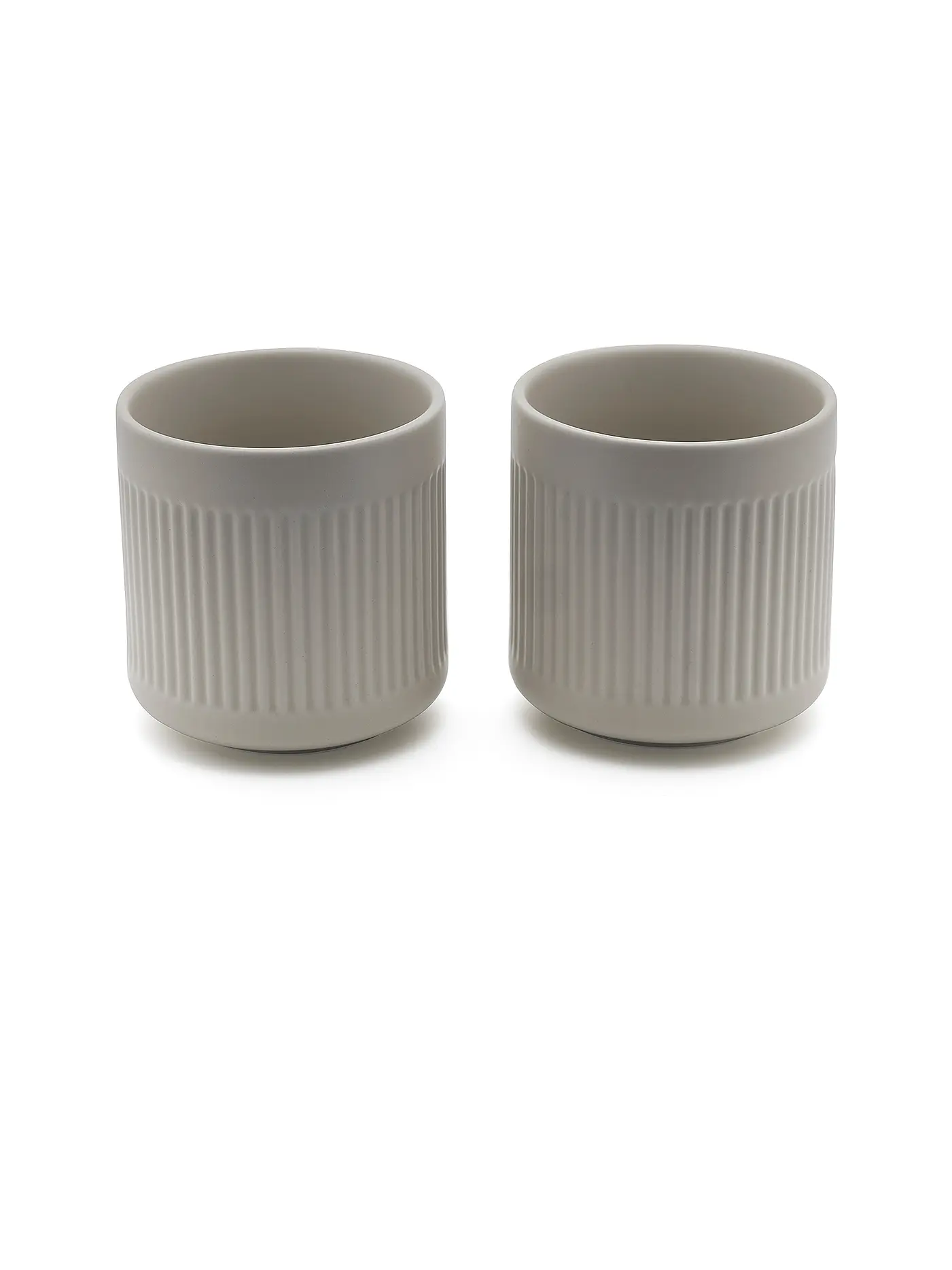 BREDEMEIJER | Teebecher SKAGEN 2er Set 0,3l Steingut Hellgrau | 